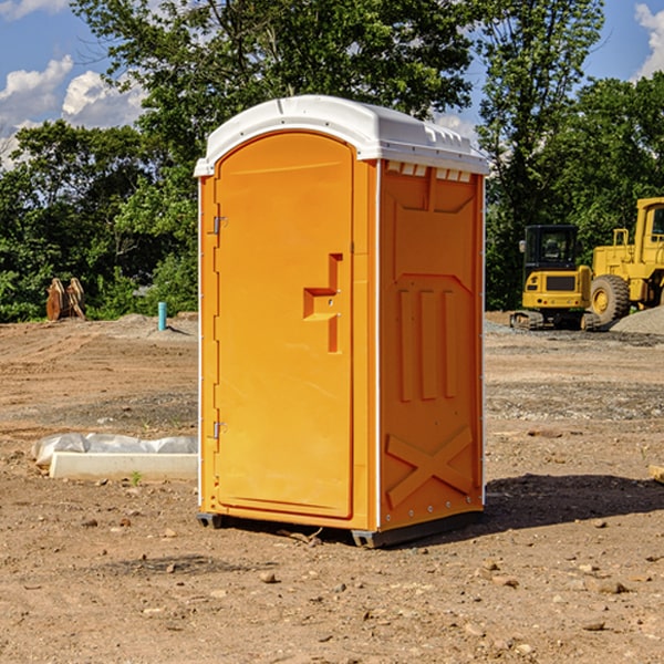 how often are the portable toilets cleaned and serviced during a rental period in Pershing